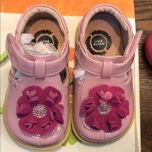 Brand new Livie and Luca pink patent Mary Janes
